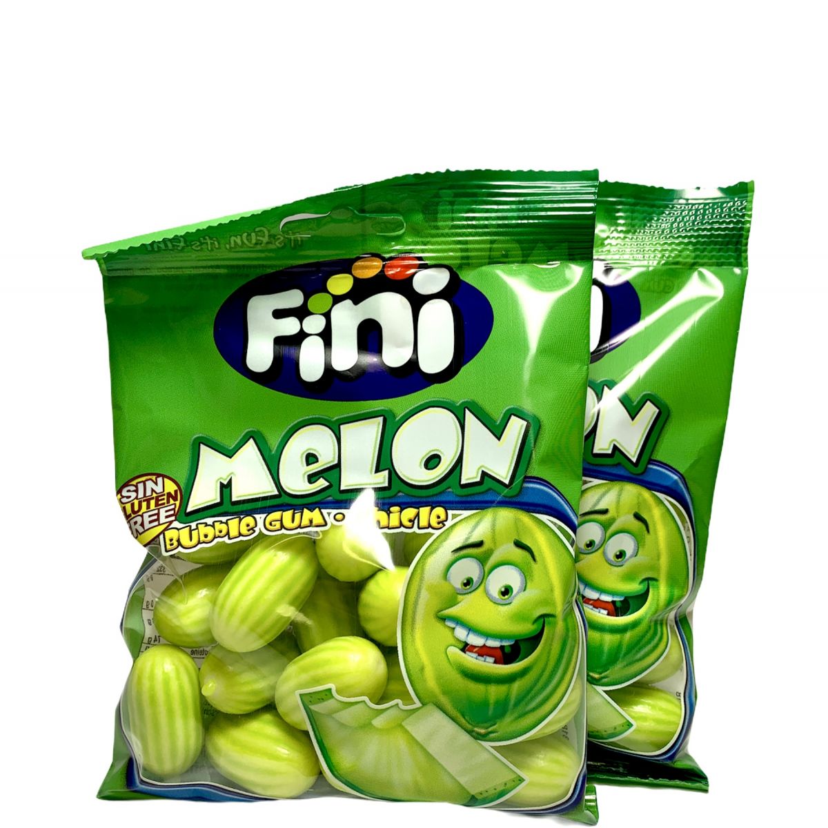 Melon chewing gum, bubble gum Fini, melon Fini