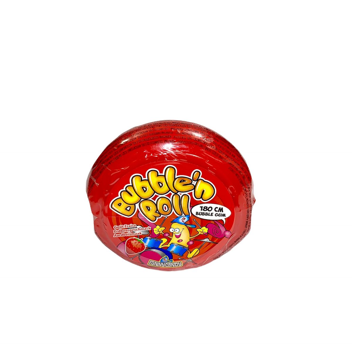 Bubble N'Roll Chewing Gum 1m80 Fraise