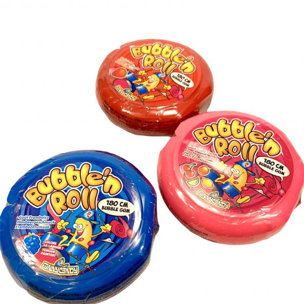 Bubble N'Roll Chewing Gum 1m80 Framboise Happy Candy