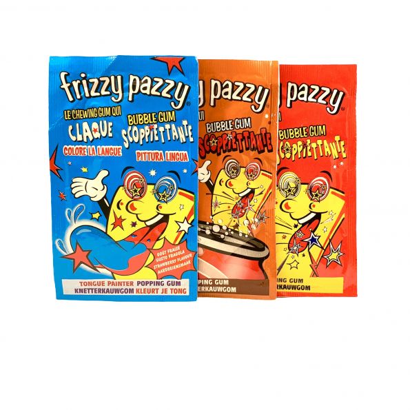 Frizzy Pazzy goût fraise - Chewing gum qui pétille dans la bouche x 3