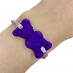 Prune Bracelet Nounours Violet Cordon Violet