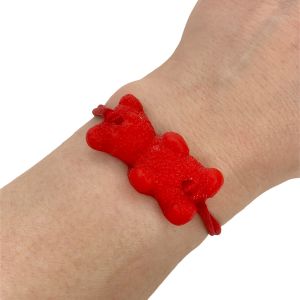 Coquelicot Bracelet Nounours Rouge Cordon Rouge 