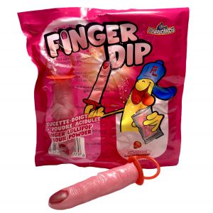 Finger Dip Sucette Doigt Poudre Acidulée Fraise 